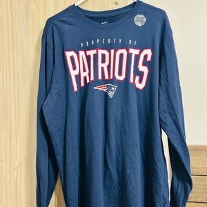 Nike Men's Navy New England Patriots Long Sleeve Tee NEW 2XL